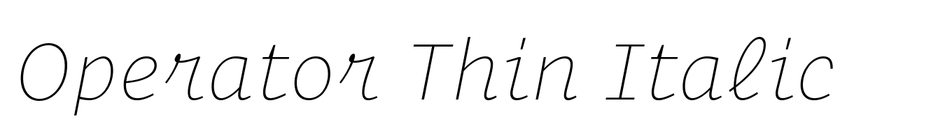 Operator Thin Italic